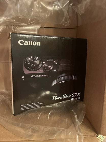 Brand New In Box Canon G7X Mark lll 20.1MP Digital Camera Black