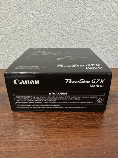 Canon PowerShot G7 X Mark lll 20.1MP Point & Shoot Digital Camera Black US *NEW*